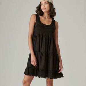 Lucky Brand Embroidered Tiered Mini Dress